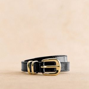 Sezane Livie Belt - Patent Black size 105